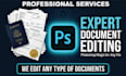edit documents in photoshop, text editing