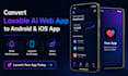 convert lovable ai web app to android and ios mobile app with push notification