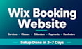 create wix booking website for services and classes