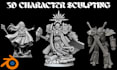 design and sculpt custom tabletop or dnd miniatures for 3d printing