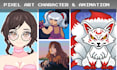 create nsfw pixel art character animation and 2d sprite sheet pixel background