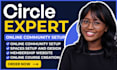 setup circle so online course circle so community circle so membership website