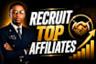recruit affiliates and influencers for your affiliate program