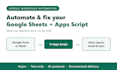 build and fix google sheets and apps script automations