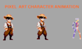 pixel art characters, sprites, and animations