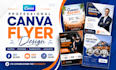 design a clean professional canva flyer design