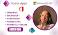 develop powerapps, power automate solutions,sharepoint