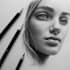 dark illustration with white charcoal pencil