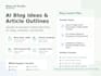 create ai blog ideas and article outlines