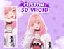 create 3d vtuber model 3d rigging vrchat avatar vroid character rigging and vrm