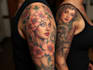 create attractive realism and sleeve tattoo