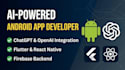 develop ai powered android app using flutter or react native