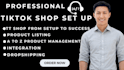 setup tiktok shop, shopify print on demand