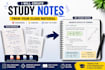 create professional study notes from class notes and pdfs