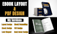 do ebook design, ebook formatting and layout design, PDF design