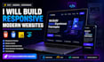 build a fast responsive website with HTML CSS javascript and modern UI design