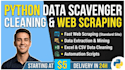 do fast website scraping, data extraction, and clean excel data entry