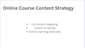develop your online course content