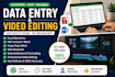 data entry video editing and ai
