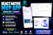 develop a react native mvp app with admin panel and website