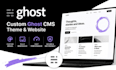 ghost cms custom theme development ghost website design newsletter design