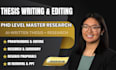 proofread, edit and format bachelor and master thesis or dissertation