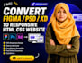 convert figma, PSD, xd to responsive HTML CSS website