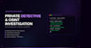 be your private detective for osint investigation and background checks