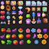 create casual stylized icons, game UI assets, and tile tap items