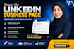 create a complete linkedin company page and business page setup