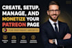 complete patreon page setup and creator account management