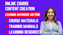 create course content, training materials, and learning resources