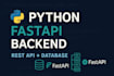 build a python fastapi backend with database