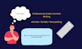 write professional arabic articles and video scripts
