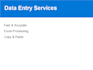professional data entry excel services