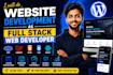 do website development as full stack web developer, PHP laravel HTML CSS react