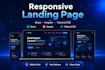 develop a responsive landing page with react or angular
