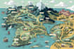 illustrate a creative vector map