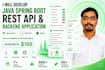 develop java spring boot rest API and backend application