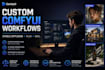 create custom comfyui workflows for stable diffusion, flux and ai images