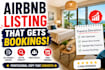 create an airbnb listing that gets bookings