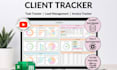client tracker spreadsheet, CRM dashboard business tracker lead tracker in excel