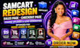 redesign samcart sales page, courses uploads, checkout page, lead generation