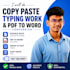 copy paste work, manual typing and PDF to word conversion