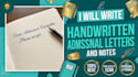 write handwritten admission and personal letters and notes