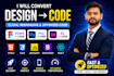 convert figma, PSD, or xd design to code website redesign