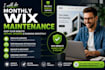 do monthly wix website maintenance, wix website design wix and support
