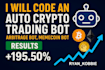 deliver automated crypto trading bot, ai crypto bot, arbitrage bot