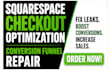 do squarespace checkout optimization squarespace conversion funnel repair