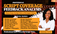 provide professional and detailed script coverage and screenplay analysis